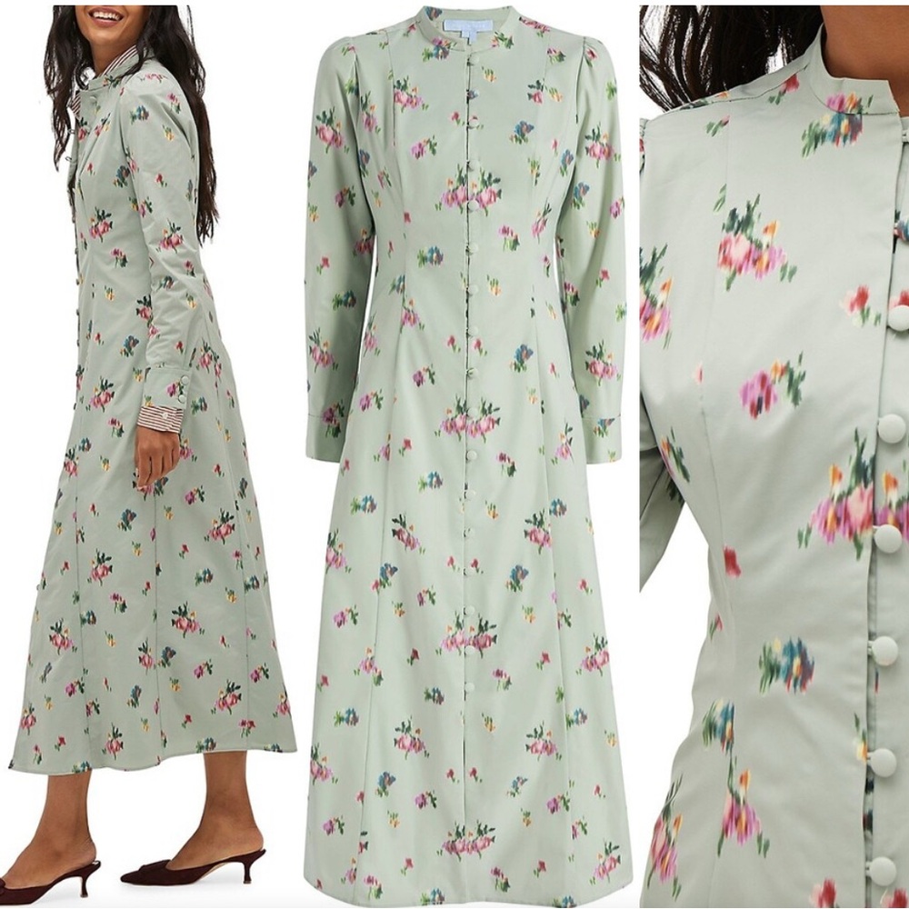 ISO Floral Green Maxi Dress